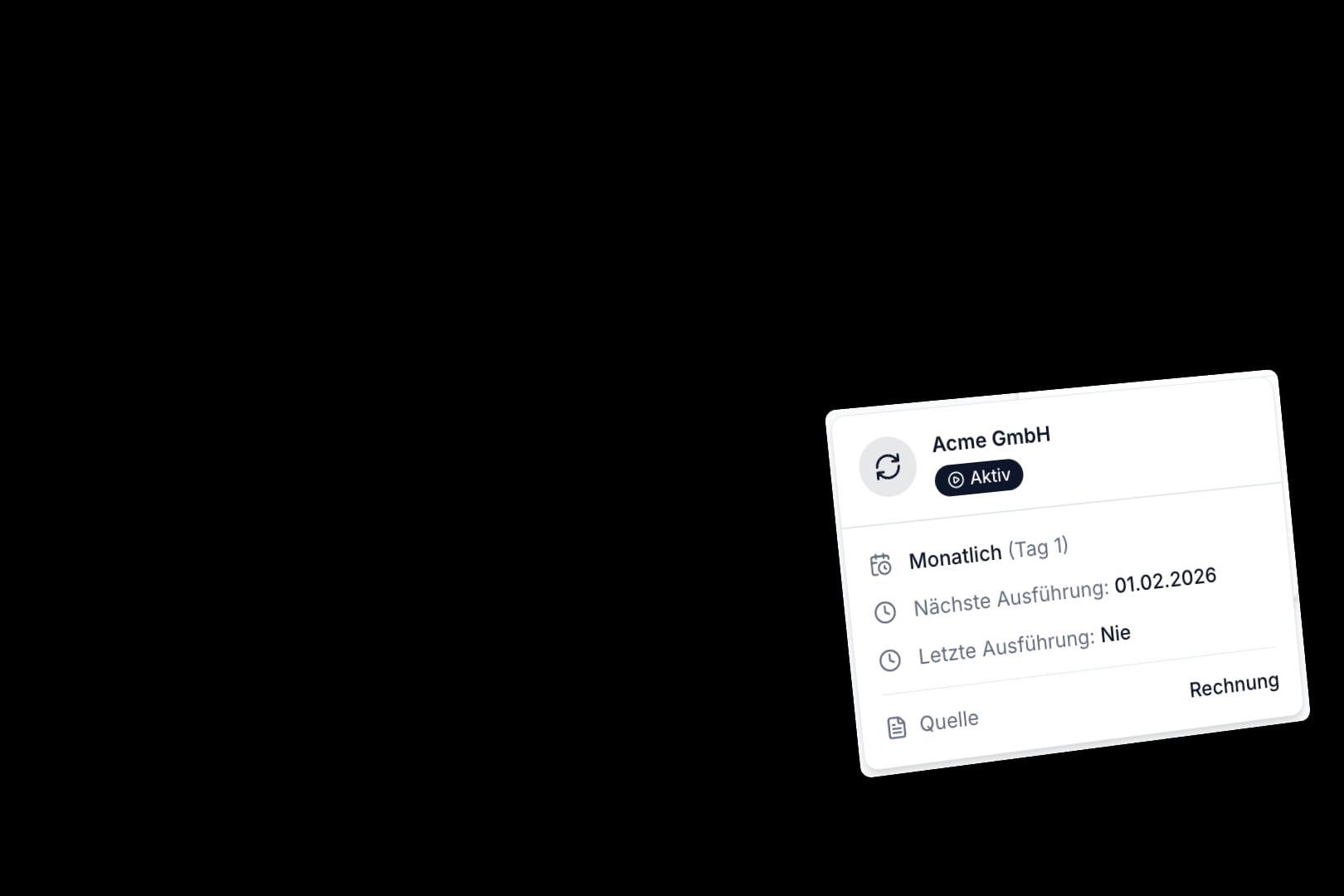 Wiederkehrende monatliche Rechnungen